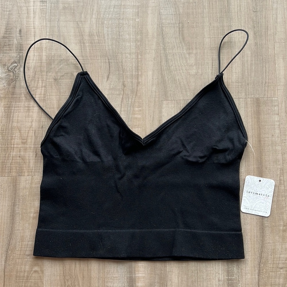 Free people black bra top XS/S new with tags!